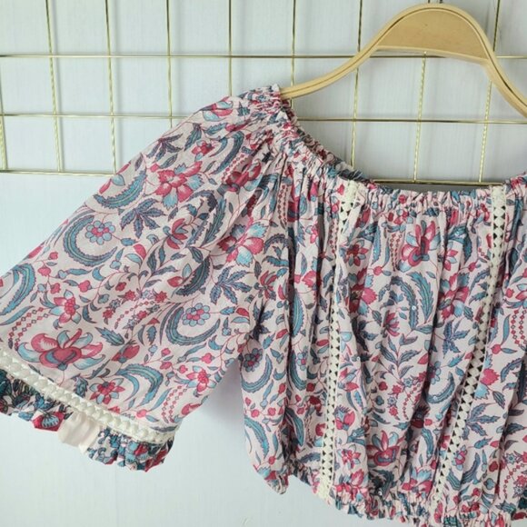 NWT Miss June Paris Ruffle Skirt Crop Top 2 Piece Set - Picture 5 of 12